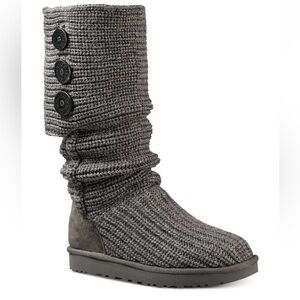 UGG Australia 5819 Cardy Li Gray Knit Button Boots